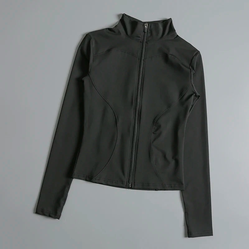 Jaqueta Fitness Feminina com Zíper Manga Longa Breath - Vivency