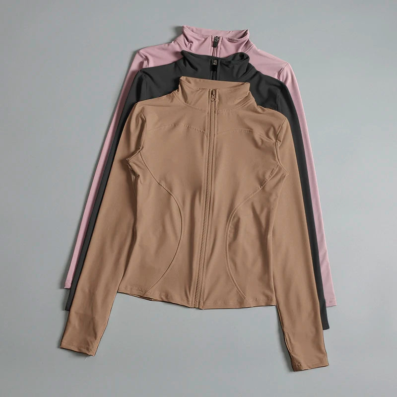 Jaqueta Fitness Feminina com Zíper Manga Longa Breath - Vivency