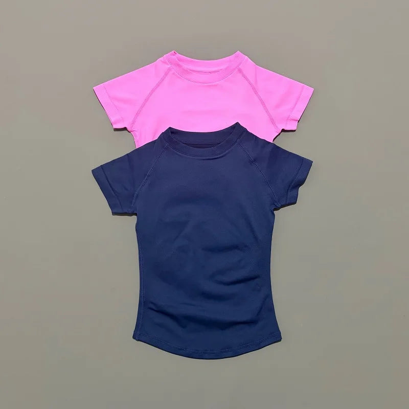 Camiseta Fitness Feminina Seamless Manga Curta